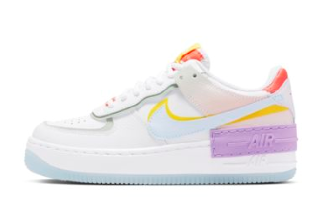 Nike Air Force 1 Shadow White/Hydrogen Blue-Purple CW2630-141 - Stylish Women's Sneakers