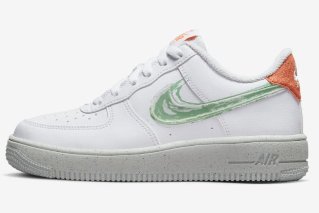 Nike Air Force 1 Low 'Brushstroke Swoosh' DX3067-100 - Premium Style with Unique Brushstroke Design