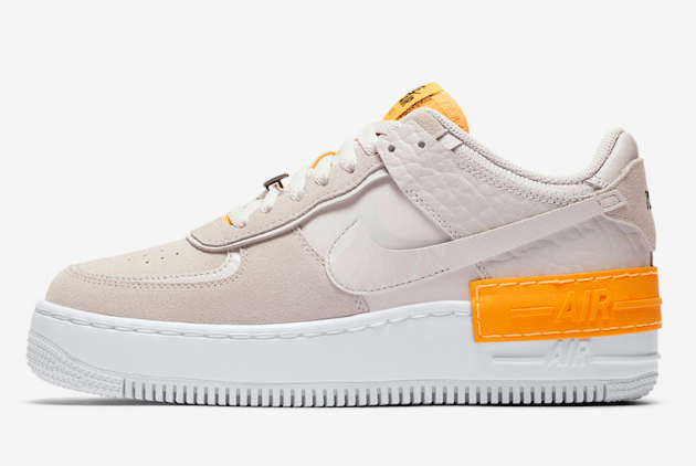 Nike Wmns Air Force 1 Shadow Vast Grey Laser Orange CU3446-001 | Stylish Women's Sneakers