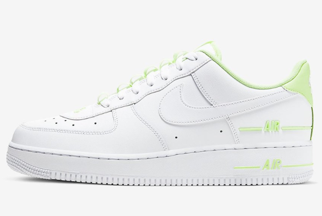Nike Air Force 1 'AIR' White/Barely Volt CJ1379-101 - Stylish and Vibrant Sneakers