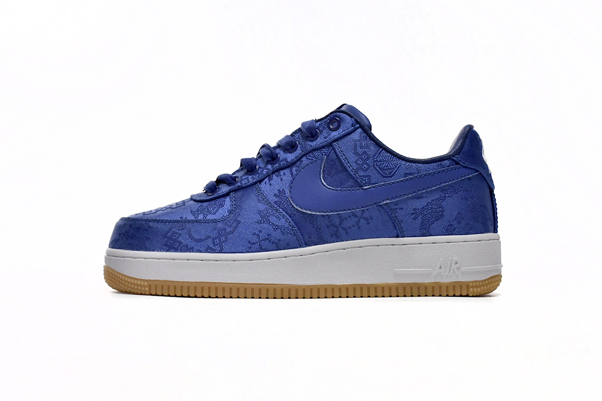 Nike CLOT X Nike Air Force 1 PRM 'Royal Silk' CJ5290-400: Iconic Collaboration Elevating Sneaker Style