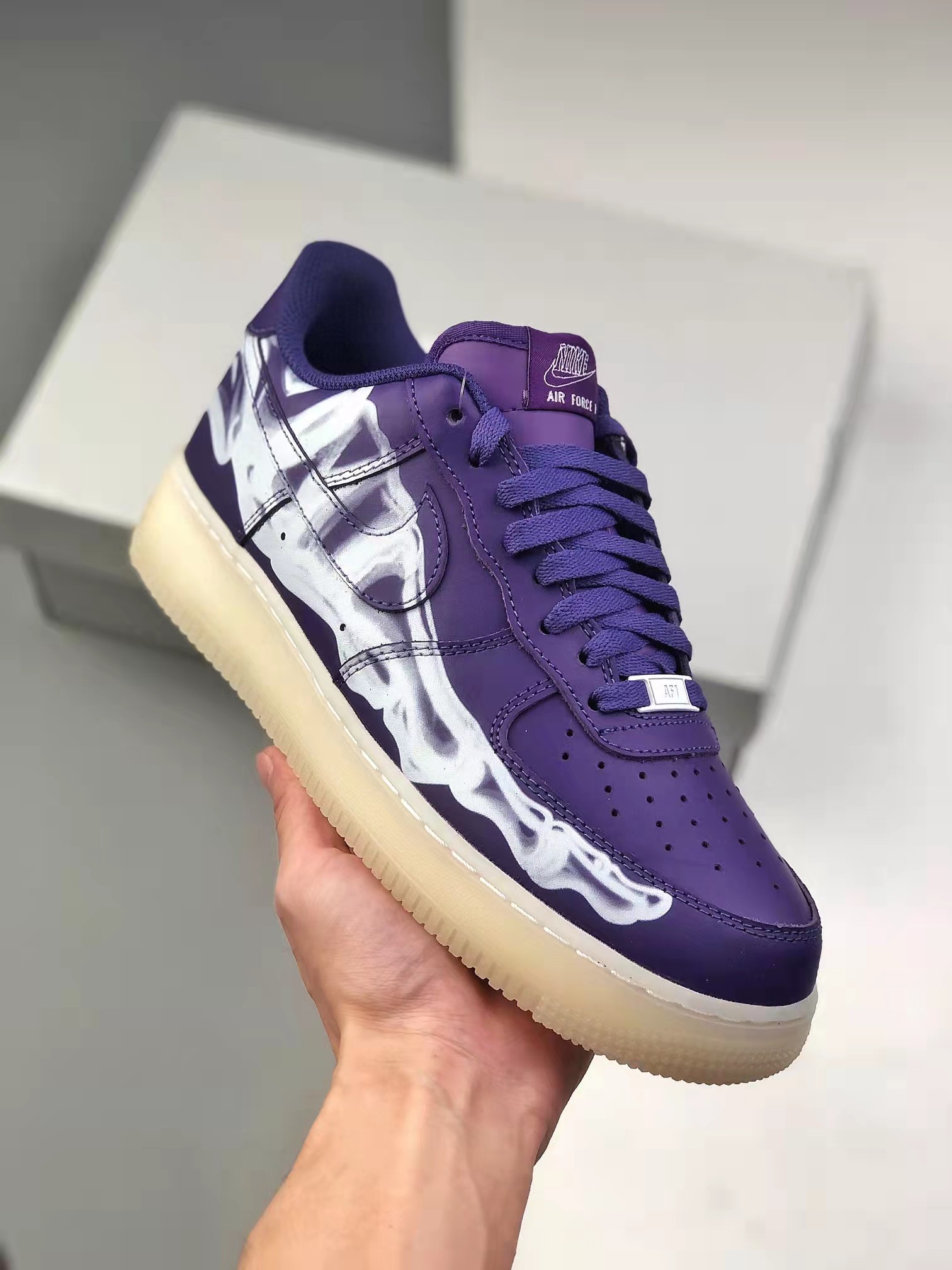 Nike Air Force 1 Low 'Purple Skeleton' CU8067-500