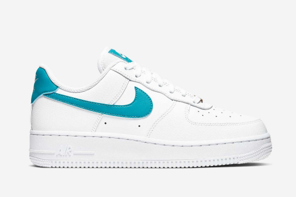 Nike Air Force 1 '07 White/Teal Nebula-Metallic Gold AH0287-109 - Shop Now!