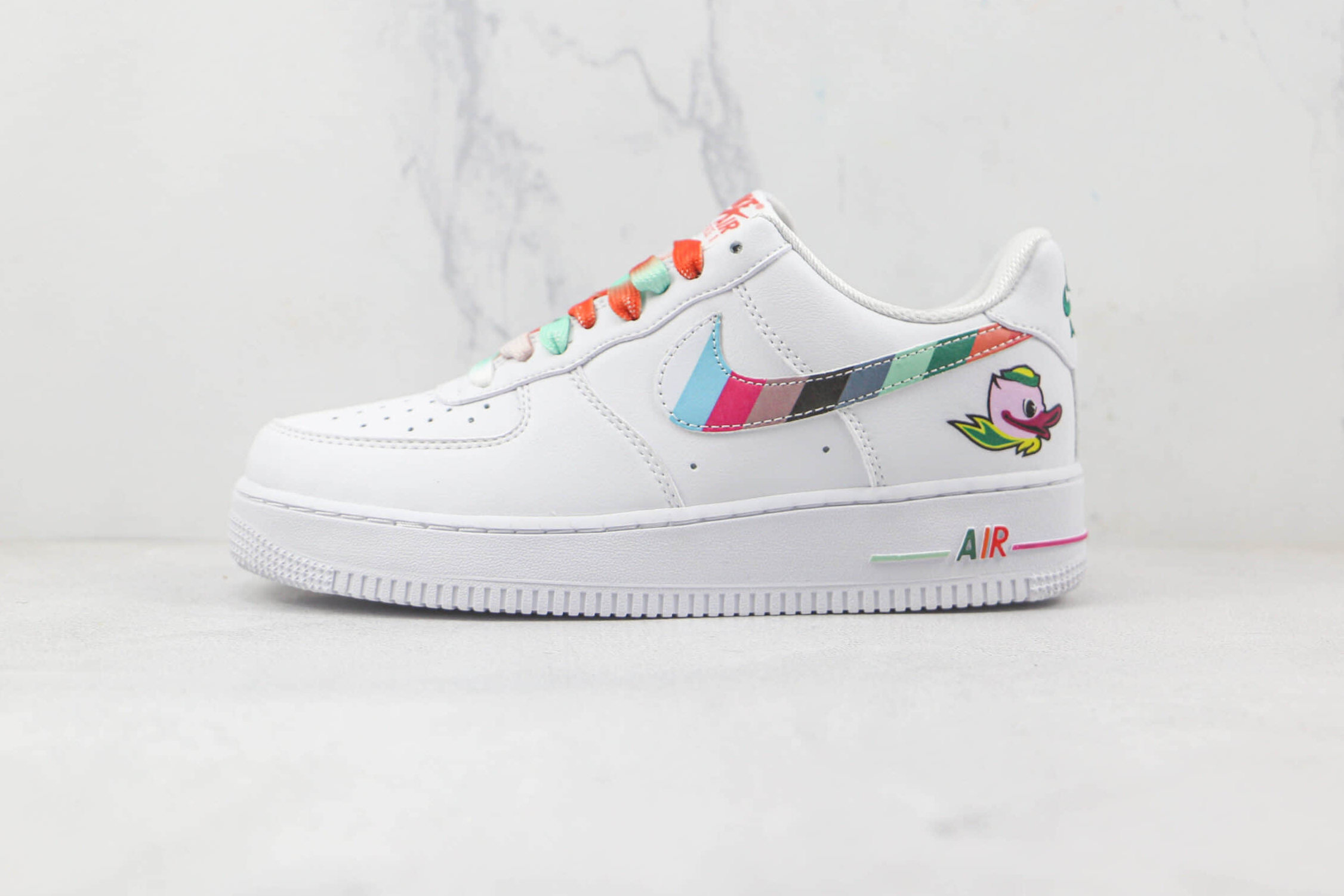 Nike Air Force 1 07 Low White Green Orange Multi-Color DH9595-100 - Shop Stylish Shoes Online