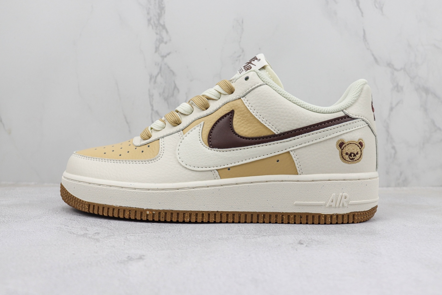Nike Air Force 1 07 Low Rice White Brown Yellow CC2569-011 - Authentic Style and Comfort