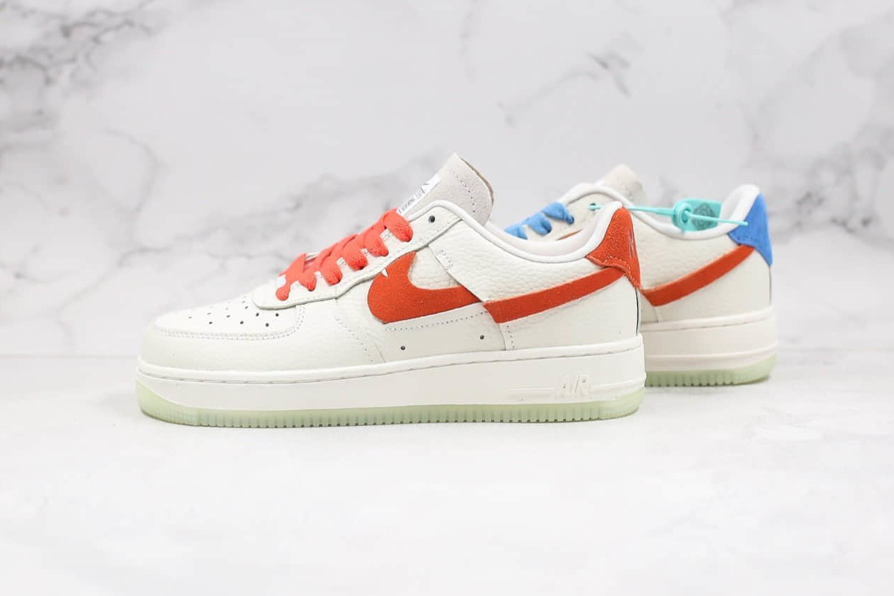 Nike Air Force 1'07 LXX Vandalized White Orange Blue BV0740 105 - Stylish and Bold Sneakers for Men & Women!