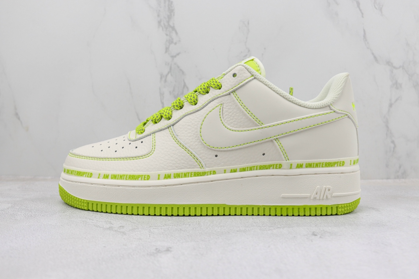 Uninterrupted x Nike Air Force 1 07 Low Rice White Green LJ2322-568: Stylish and Versatile Sneakers