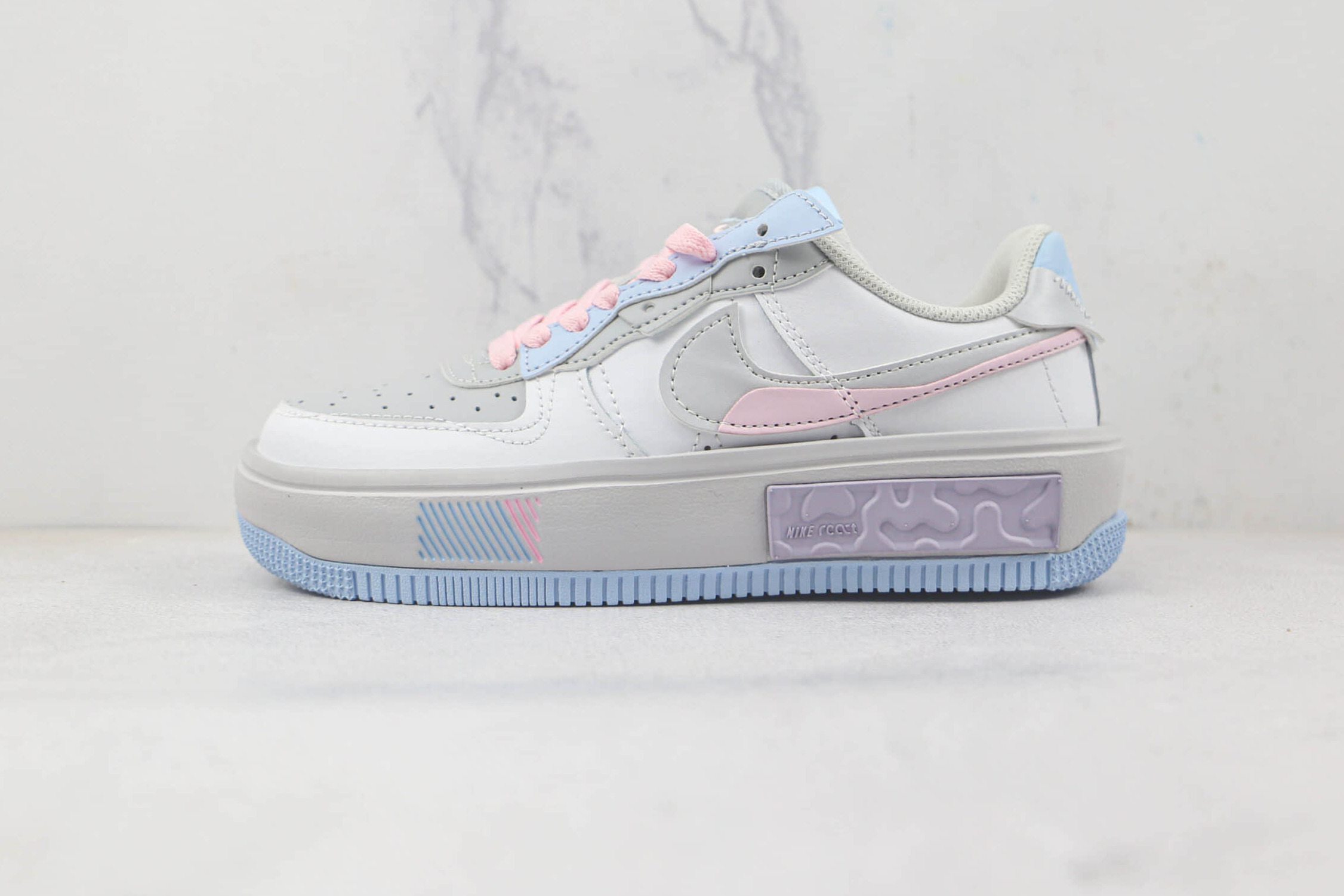 Nike Air Force 1 Fontanka Grey Pink Purple Blue CW6688-605 - Stylish and Vibrant Sneakers