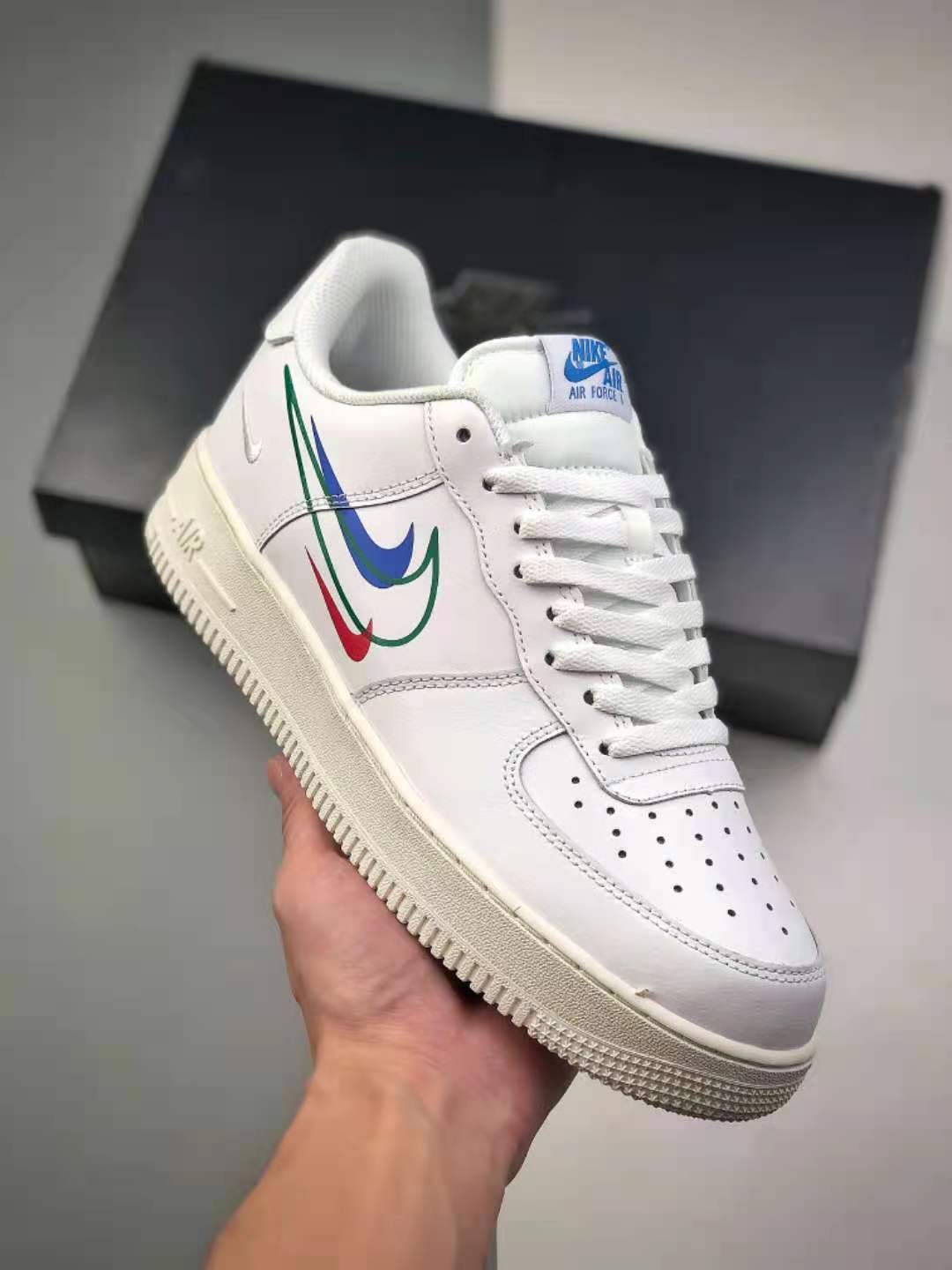 Nike Air Force 1 Low 'Multi-Swoosh' DM9096-101: Iconic Sneakers with Striking Design