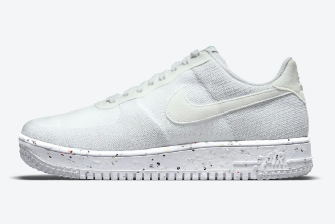 Nike Air Force 1 Crater Flyknit White/Sail-Wolf Grey DC4831-100 | Shop Sustainable Sneakers Now