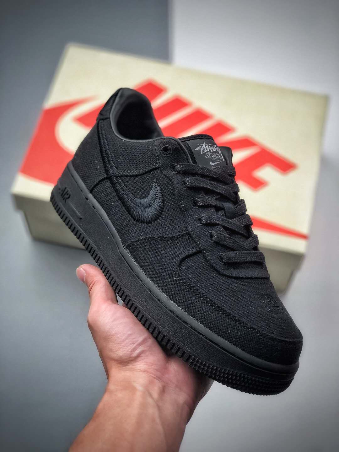 Nike Stussy x Air Force 1 Low 'Triple Black' CZ9084-001 Available Now
