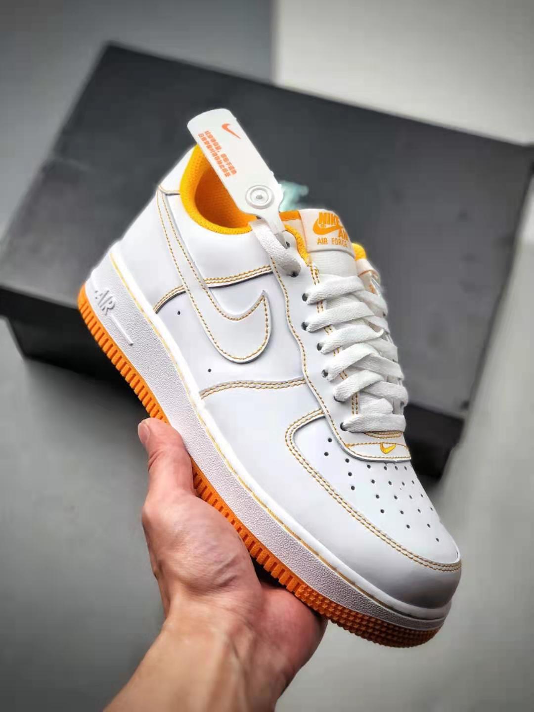 Nike Air Force 1 '07 'Contrast Stitch - White Laser Orange' CV1724-102 - Stylish and vibrant sneakers for men and women