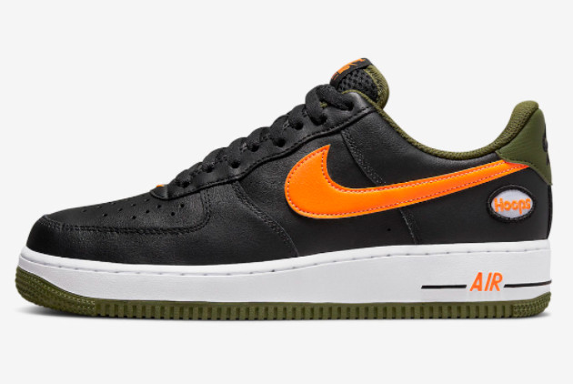Nike Air Force 1 Low 'Hoops' Black/University Gold-Rough Green-White - DH7440-001