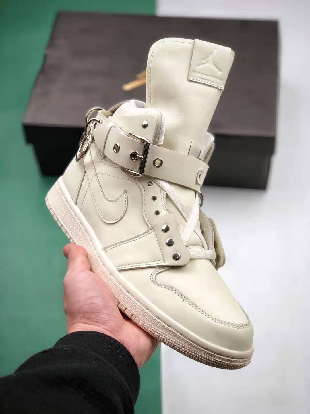 Comme des Garons x Air Jordan 1 Retro Strap High 'White' CN5738-100