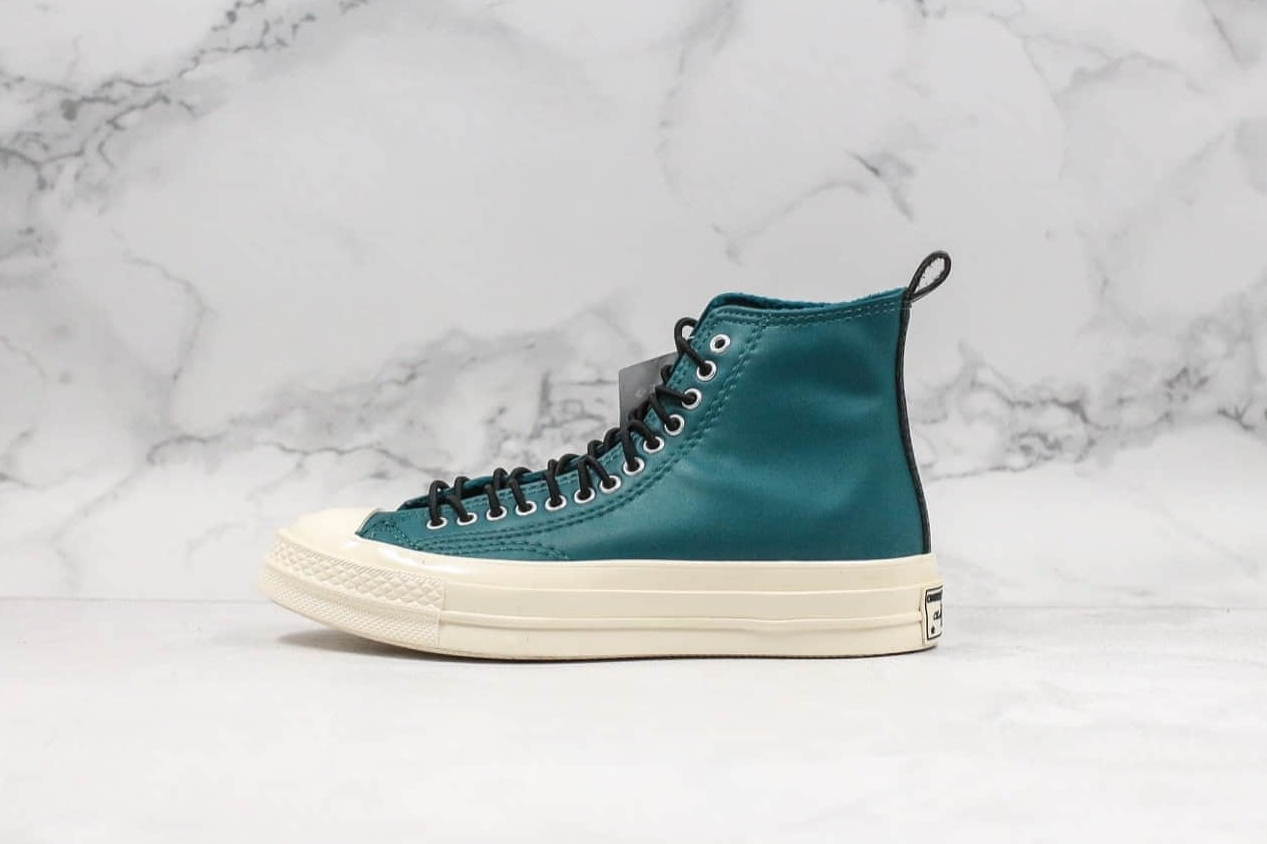 Converse Fleece-Lined Leather Chuck 1970s 'Green White' - Stylish and Cozy Footwear for All Seasons!
