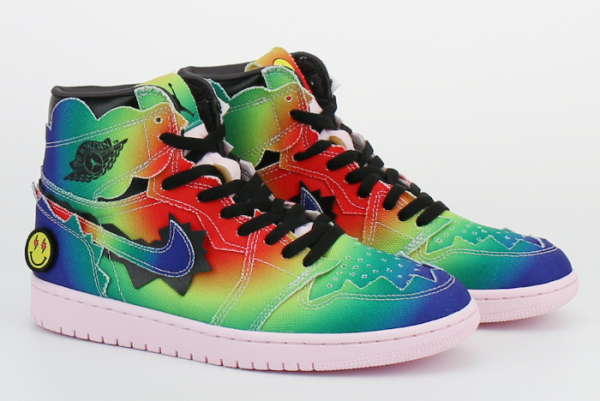 J Balvin x Air Jordan 1 High OG Multi-Color/Black-Pink Foam DC3481-900 | Limited Edition Collaboration Sneakers