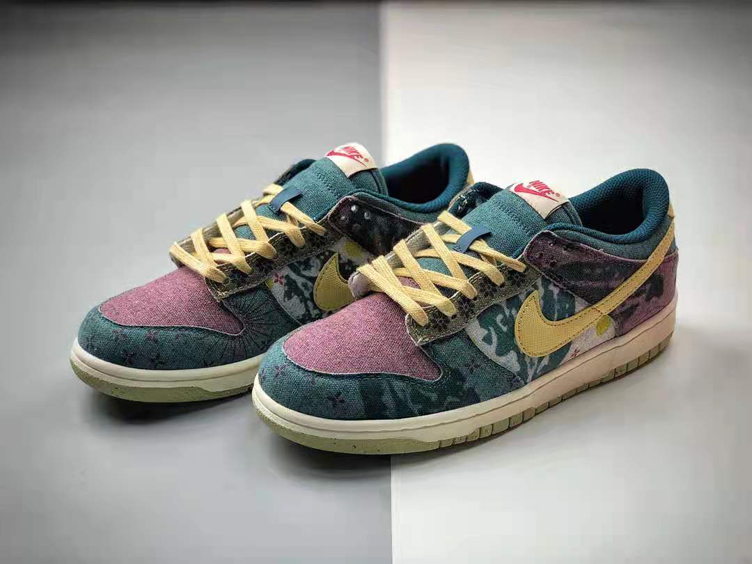 Nike Dunk Low SP Lemon Wash Multi Color Blue Red Yellow CZ9747-900 | Shop Now for Limited Edition Nike Sneakers