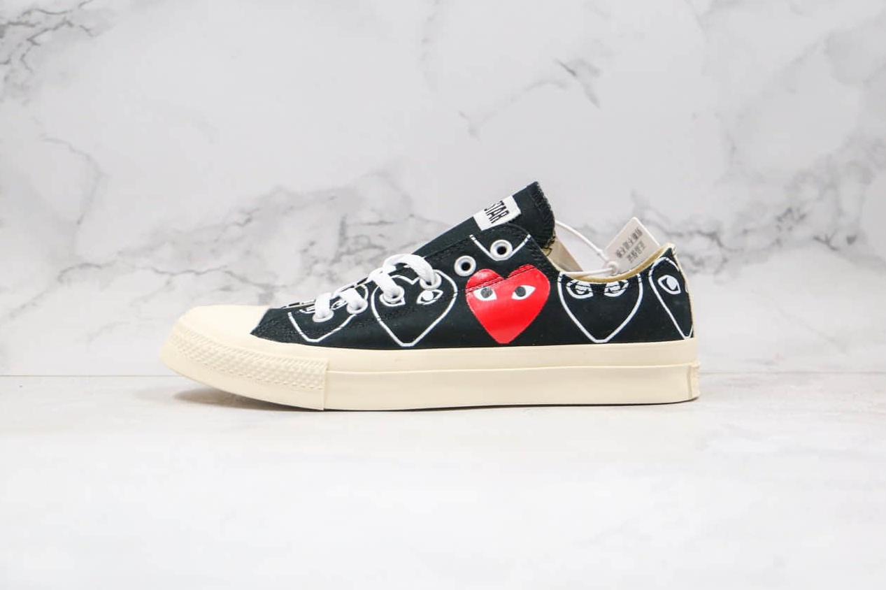 CDG x Converse Chuck Taylor Multi-Heart Black White Red - Unisex, Style 168983C