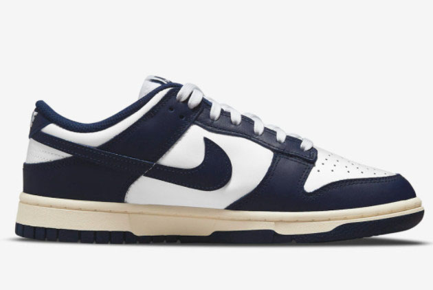 Nike Dunk Low Vintage Navy White/Midnight Navy | DD1503-115