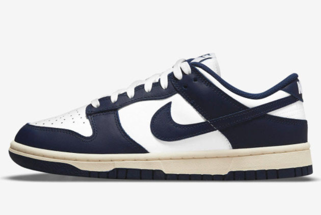 Nike Dunk Low Vintage Navy White/Midnight Navy | DD1503-115
