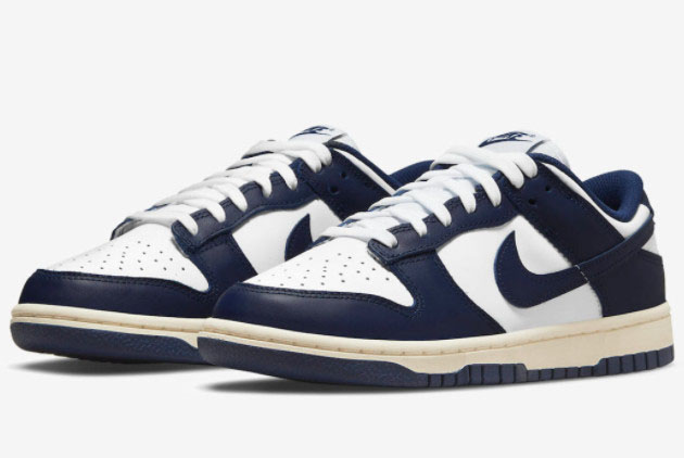 Nike Dunk Low Vintage Navy White/Midnight Navy | DD1503-115